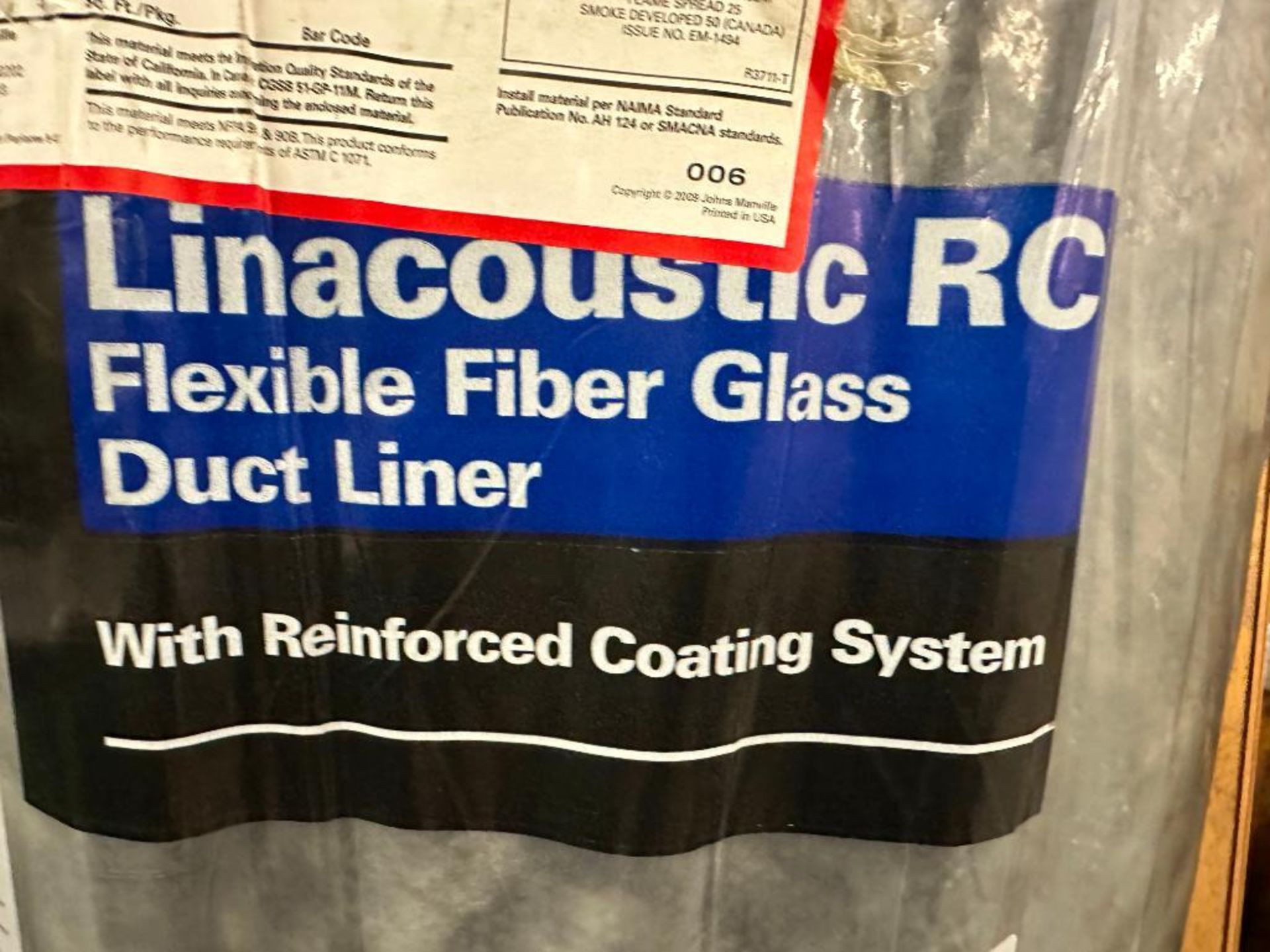 LINACOUSTIC RC FLEXIBLE FIBER GLASS DUCT LINER - Image 3 of 3