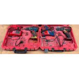 (2) CORDLESS DRILLS WITH CHARGERS AND CASES