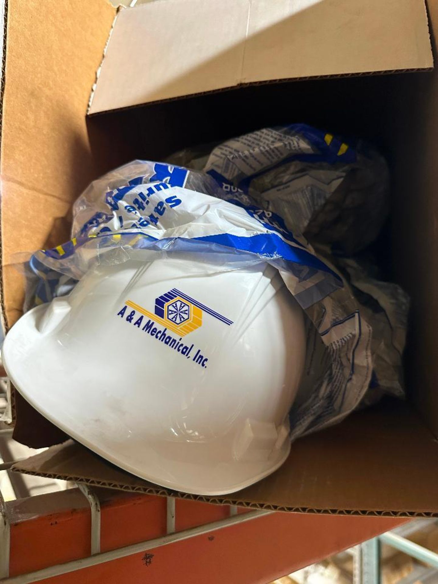 LARGE GROUP OF BRANDED HARD HATS