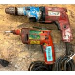 (2) ELECTRIC DRILLS