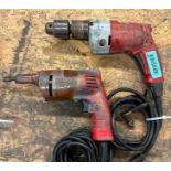 (2) ELECTRIC DRILLS