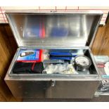 TOOL BOX WITH ASSORTED GAUGES