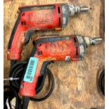 (2) ELECTRIC DRYWALL SCREWDRIVERS