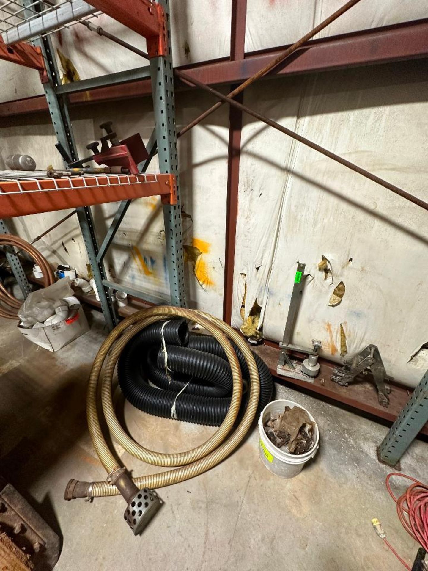 PUMP HOSE WITH ASSORTED TUBING AND MISC. ITEMS IN CORNER - Image 7 of 7