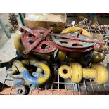 LARGE GROUP OF MATERIAL LIFTING EQUIPMENT AND HARDWARE