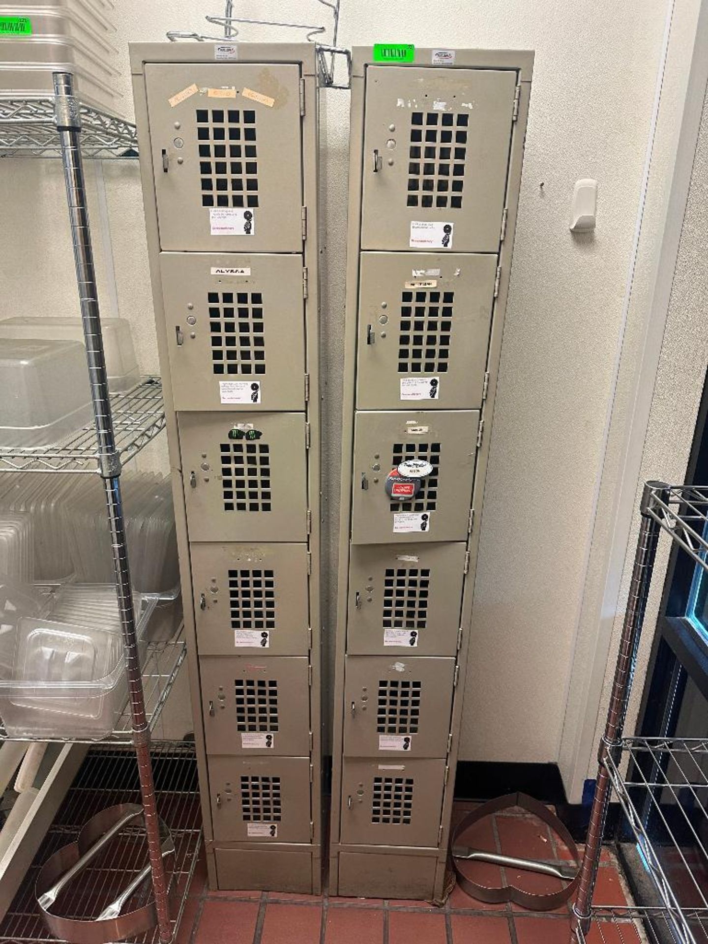 DESCRIPTION (2) SIX BUN METAL LOCKERS. THIS LOT IS: SOLD BY THE PIECE LOCATION 7399 O'Connor Drive,