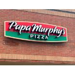 DESCRIPTION 12' " PAPA MURPHY'S" STORE FRONT LIGHTED SIGN. ADDITIONAL INFORMATION PROFESSIONAL REMOV