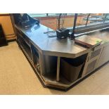 DESCRIPTION 15' OF STAINLESS SALES COUNTER, IN THREE SECTIONS. ADDITIONAL INFORMATION 6' CORNER SECT