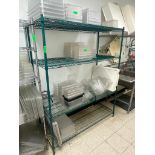 DESCRIPTION 60" X 24" FOUR TIER GREEN WIRE SHELF ADDITIONAL INFORMATION CONTENTS ARE NOT INCLUDED LO