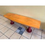 DESCRIPTION (2) 60" WOODEN FLOOR MOUNTED BENCH SEATS THIS LOT IS: SOLD BY THE PIECE LOCATION 2110 W