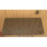 DESCRIPTION LED " OPEN " SIGN W/ POWER CORD. ADDITIONAL INFORMATION IN WORKING ORDER. LOCATION 2110