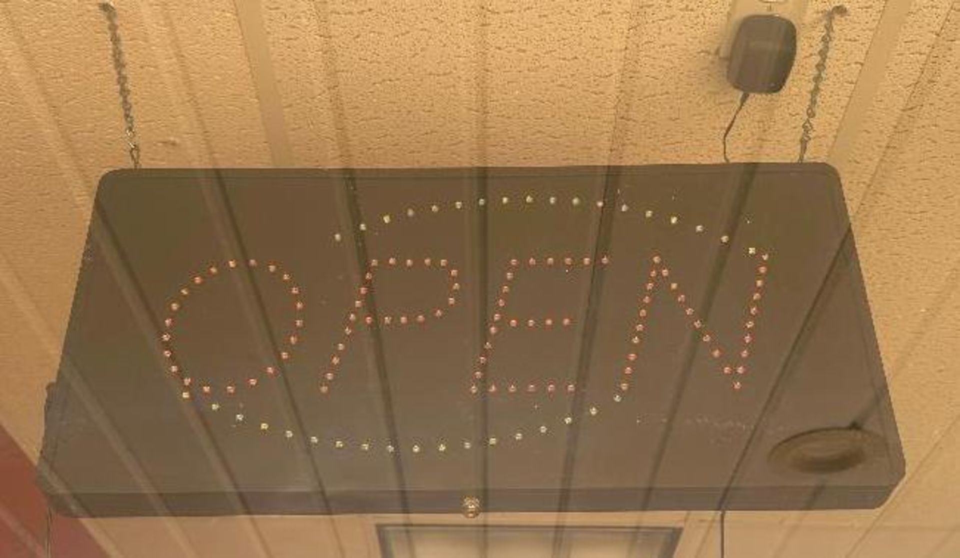 DESCRIPTION LED " OPEN " SIGN W/ POWER CORD. ADDITIONAL INFORMATION IN WORKING ORDER. LOCATION 2110