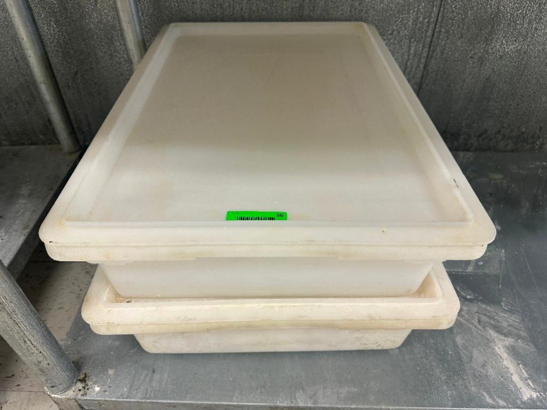 DESCRIPTION (2) LARGE PLASTIC DOUGH BOXES WITH THIS LOT IS: SOLD BY THE PIECE LOCATION 2110 W Slaugh