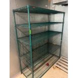 DESCRIPTION 60" X 24" FIVE TIER COATED WIRE SHELF ADDITIONAL INFORMATION ON CASTERS SIZE 60" X 24" L