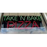 DESCRIPTION " TAKE N BAKE PIZZA" NEON SIGN W/ POWER CORD. BRAND / MODEL: WIN HOLT LOCATION �5017 Tea