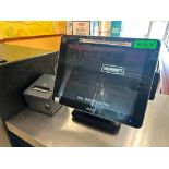 DESCRIPTION (3) TERMINAL NCR TOUCH SCREEN POINT OF SALE SYSTEM W/ BACK OFFICE COMPUTER AND DONGLE. A