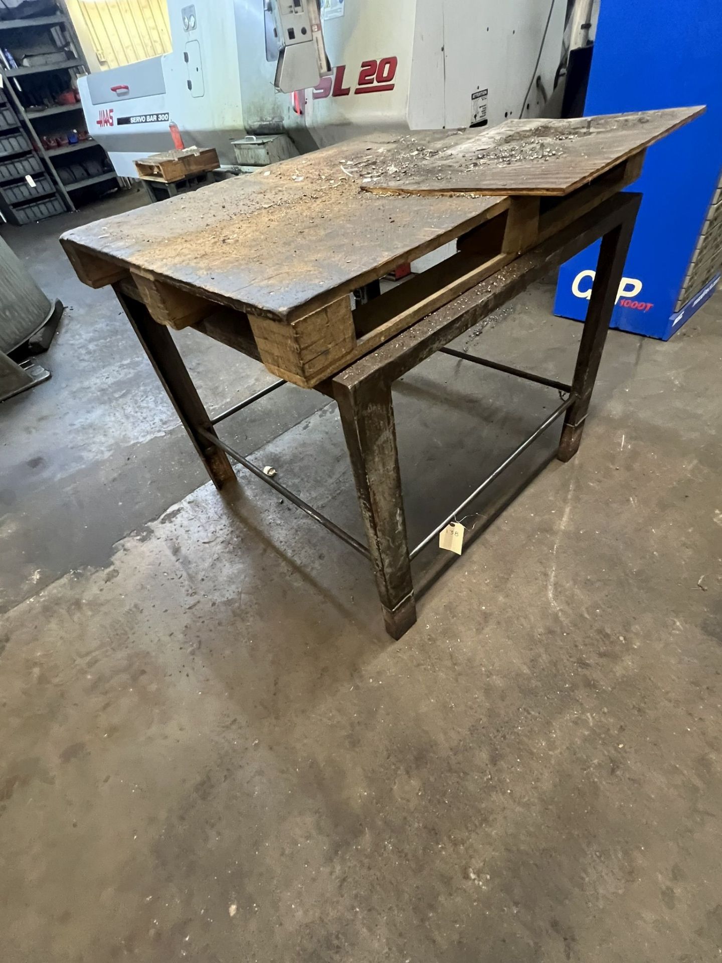 Metal Basket & Tool Table