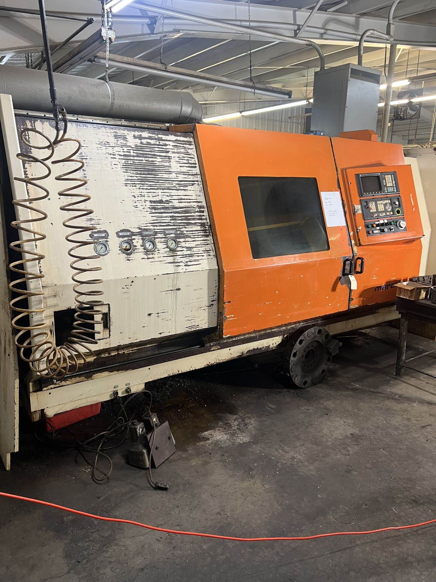 1993 Marathon CNC Model SL500, does not power on, may be missing some parts Serial#21-2402