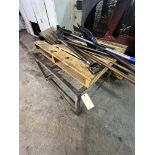 Lot of Shovels, Rakes, Brooms with 26inch pallet stand