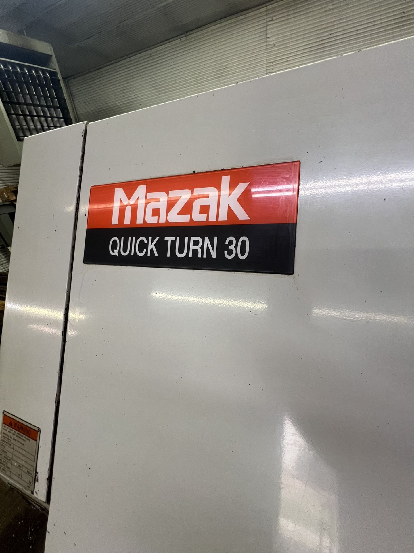 Mazak QT30 CNC Lathe, Serial #134728, with Jorgensen ConveyorPowers On - Image 3 of 9
