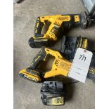 2 DeWalt Cordless Saws All 20V with Chargers & Batteries