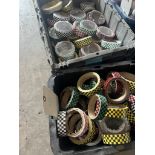 2 Totes of Checkered Electrical Tape