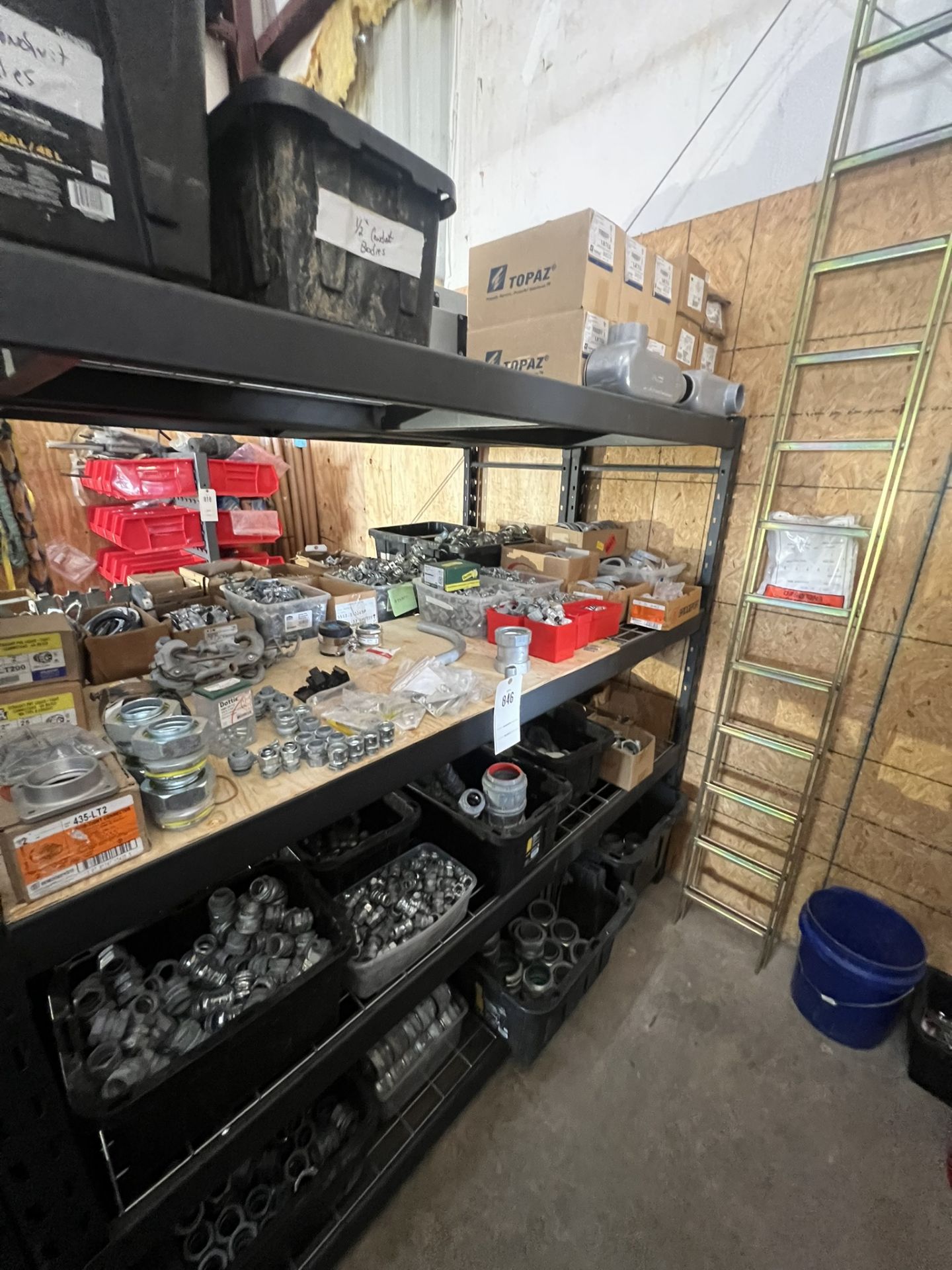 4 Shelves of Conduit Bodies, Fittings, springs, Covers - Image 4 of 13