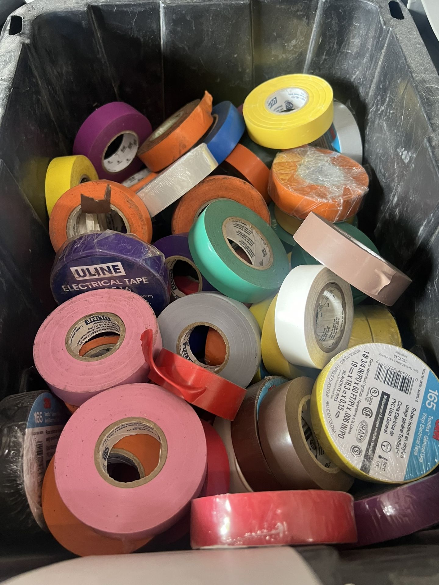 Small Tote of Colored Electrical Tape