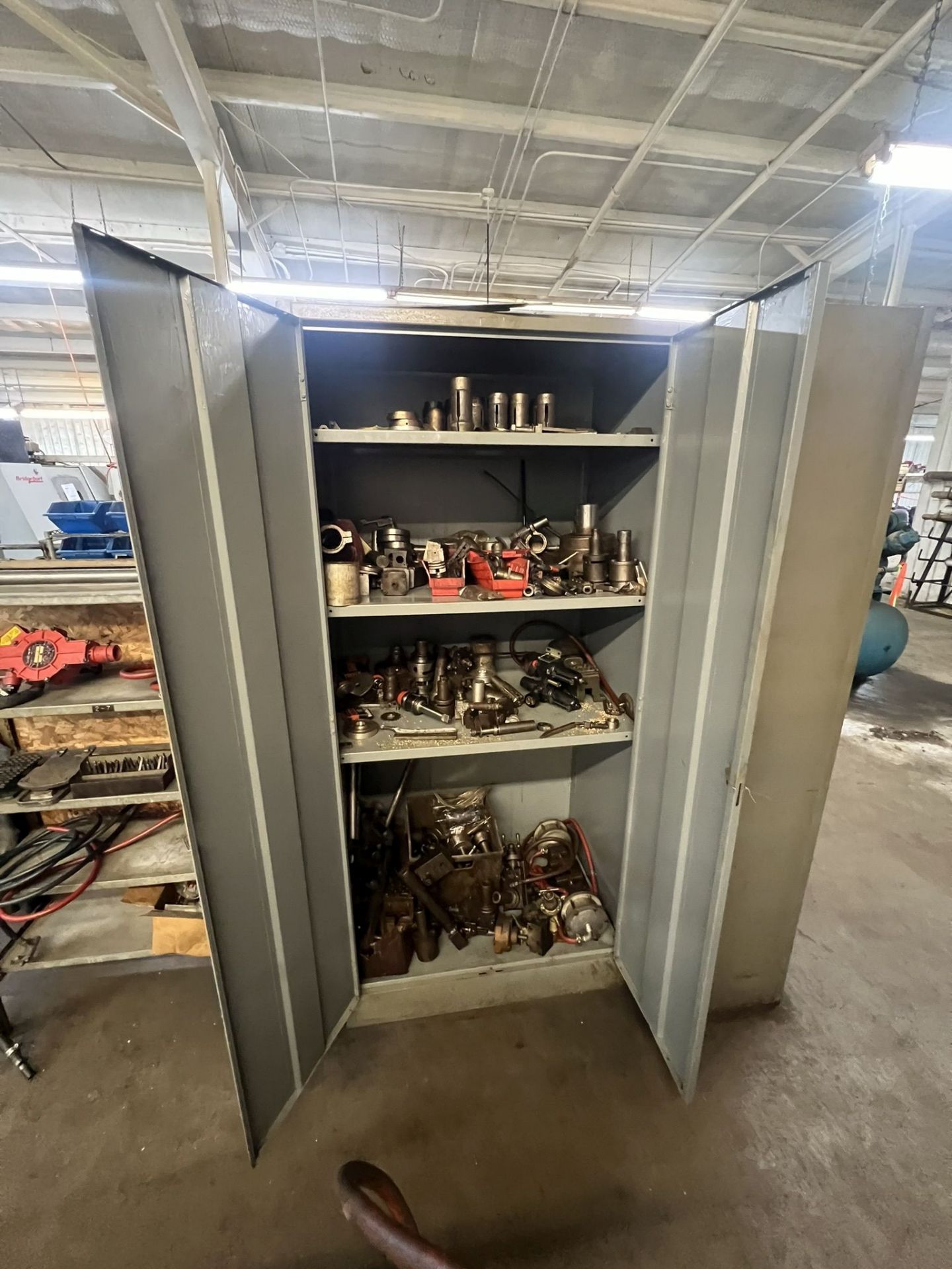 6ft Metal Storage Cabinet & Contents of Dies, Tooling