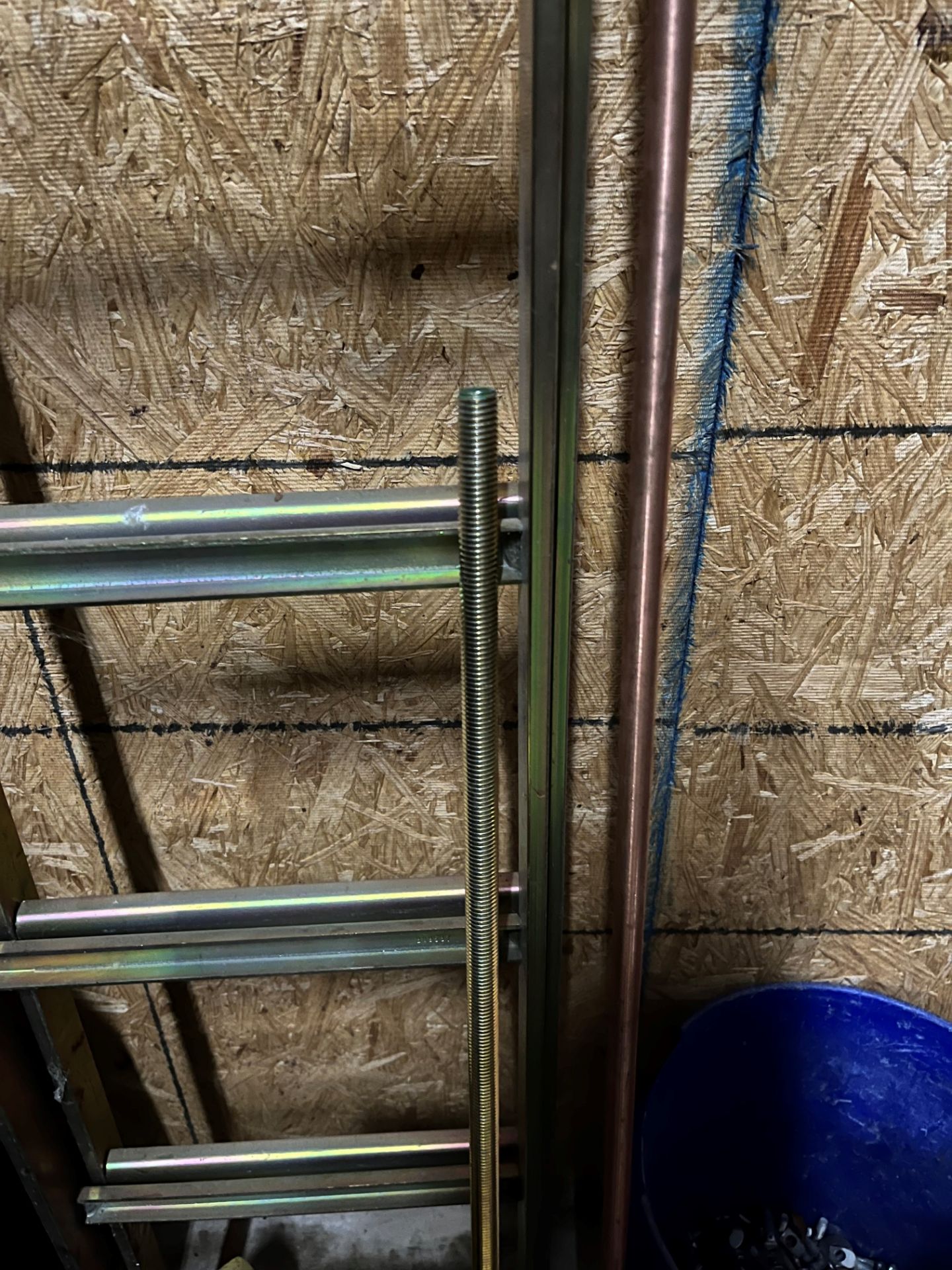 (2) 10ft Cable Ladders, Copper Grounding Rod, All Thread - Image 3 of 3