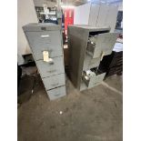 2 Metal File Cabinets & Contents, Haas Control Panel, Baldor Replacement Parts, Misc. Components