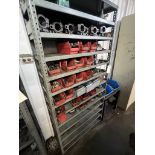6ftx3ftx1ft tool shelf with contents of dies, tooling, bins