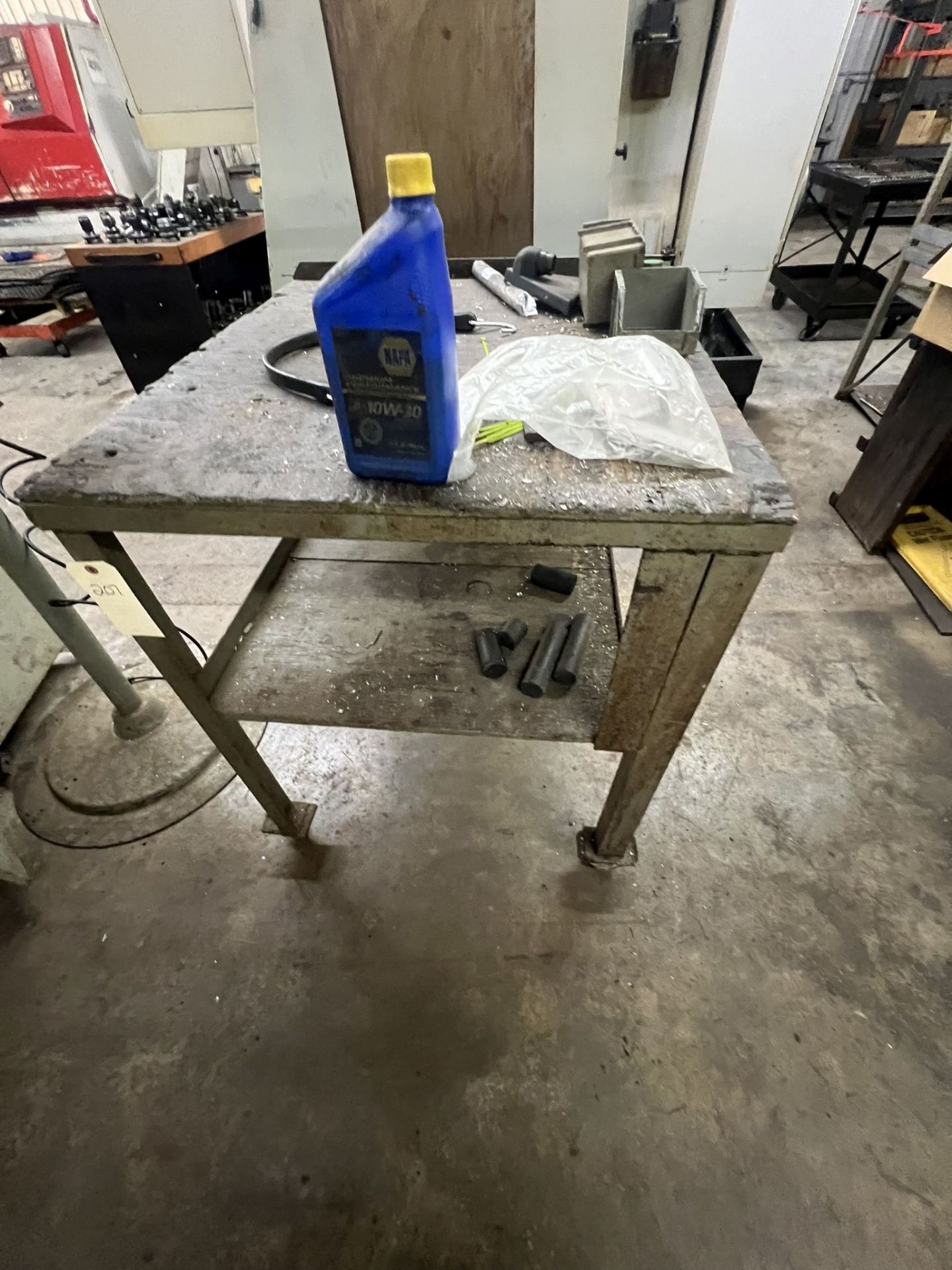 Approx 4ft Steele Work Bench on Casters - Image 2 of 2