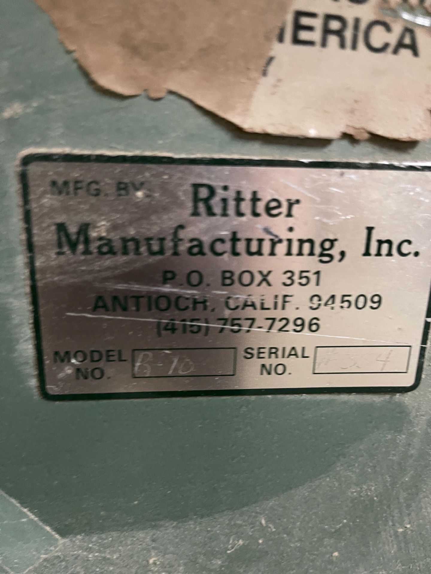 Ritter Shaper 3/4" Shaft Size - Image 2 of 3
