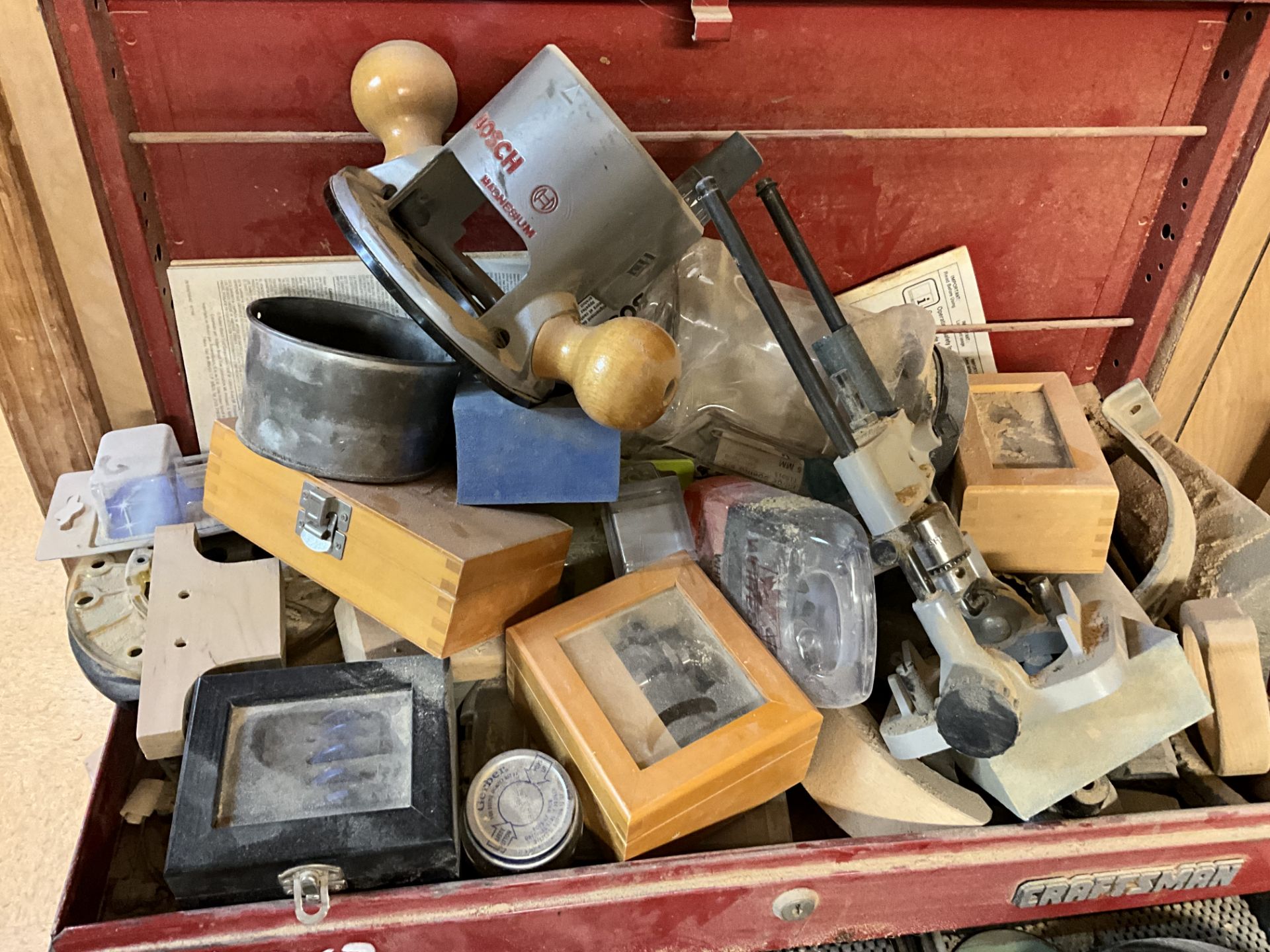 Craftsman Rolling Tool Box with Contents Router Bits - Image 8 of 10