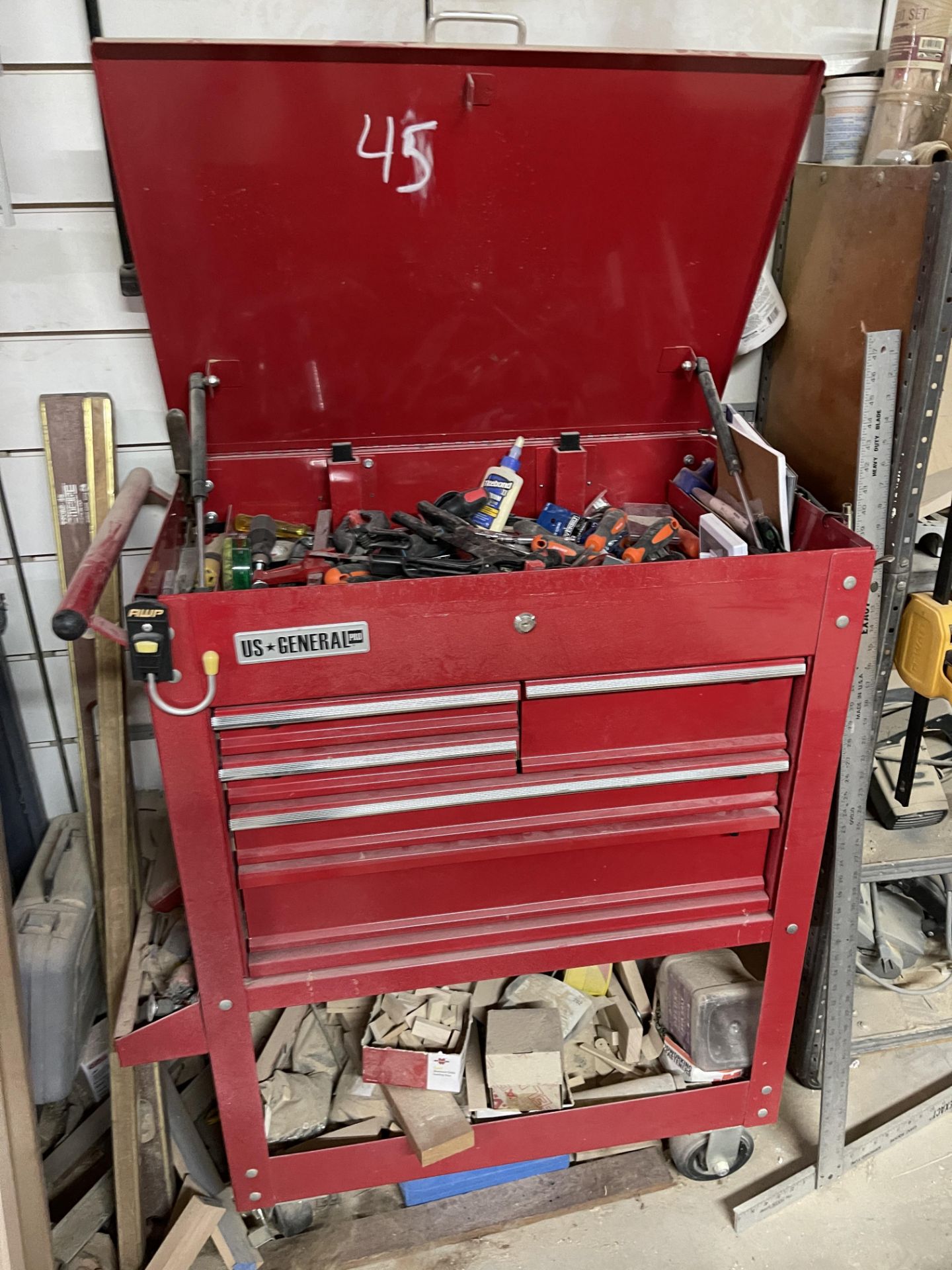 US General Rolling Tool Box with Contents