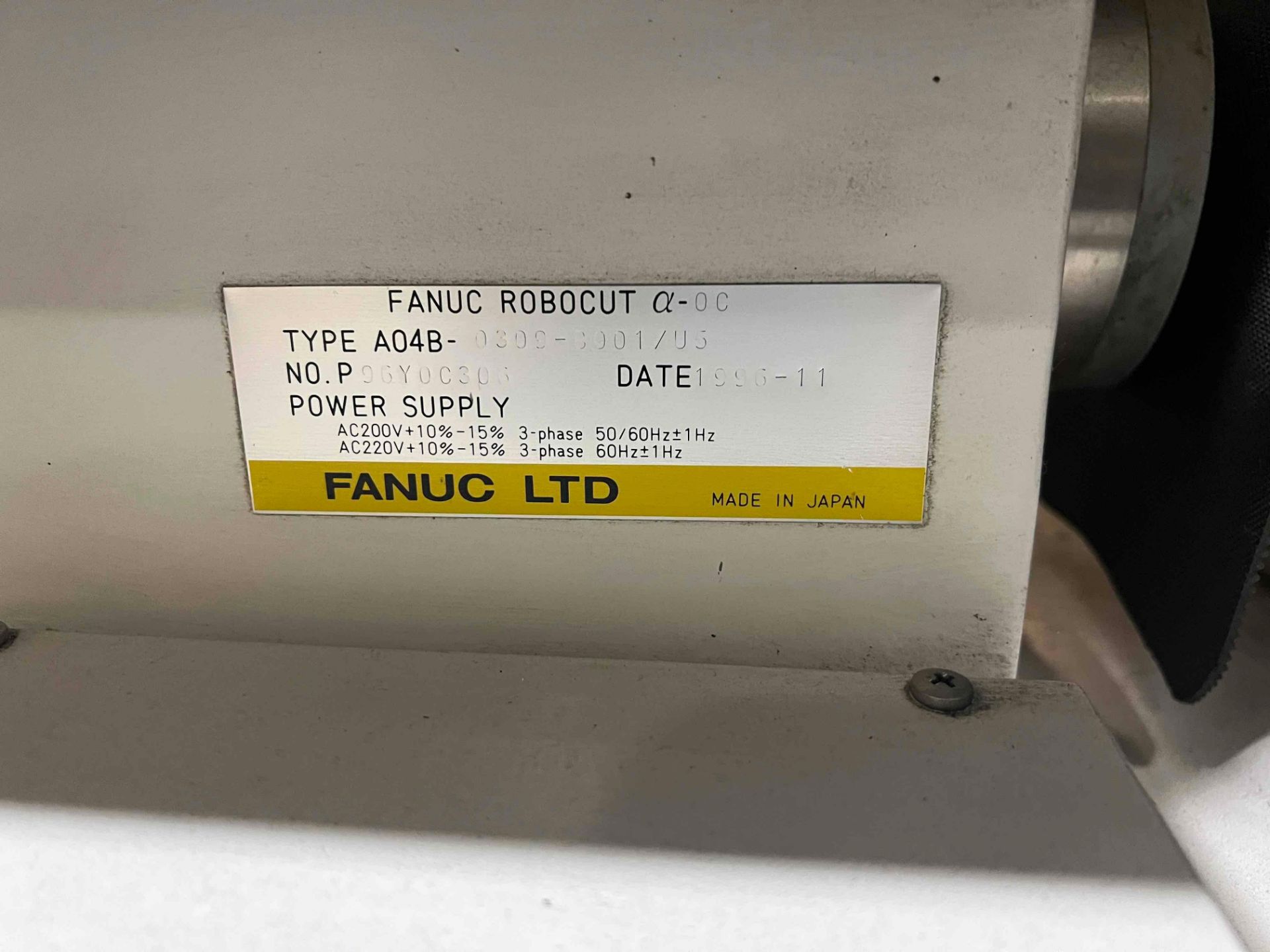 1996 Fanuc Robocut Alpha - 0C EDM - Image 9 of 12