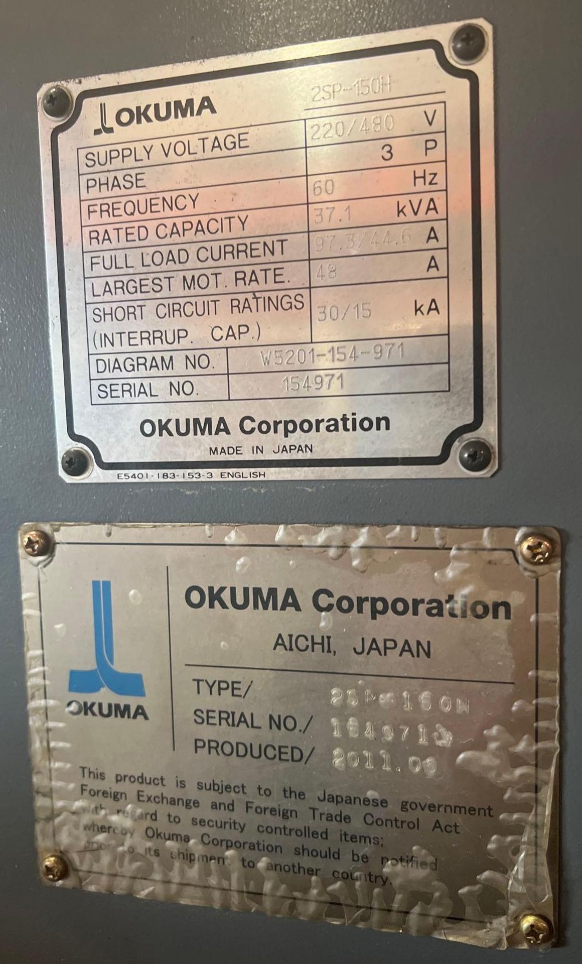 2011 Okuma 2SP-150H CNC Lathe - Image 4 of 4