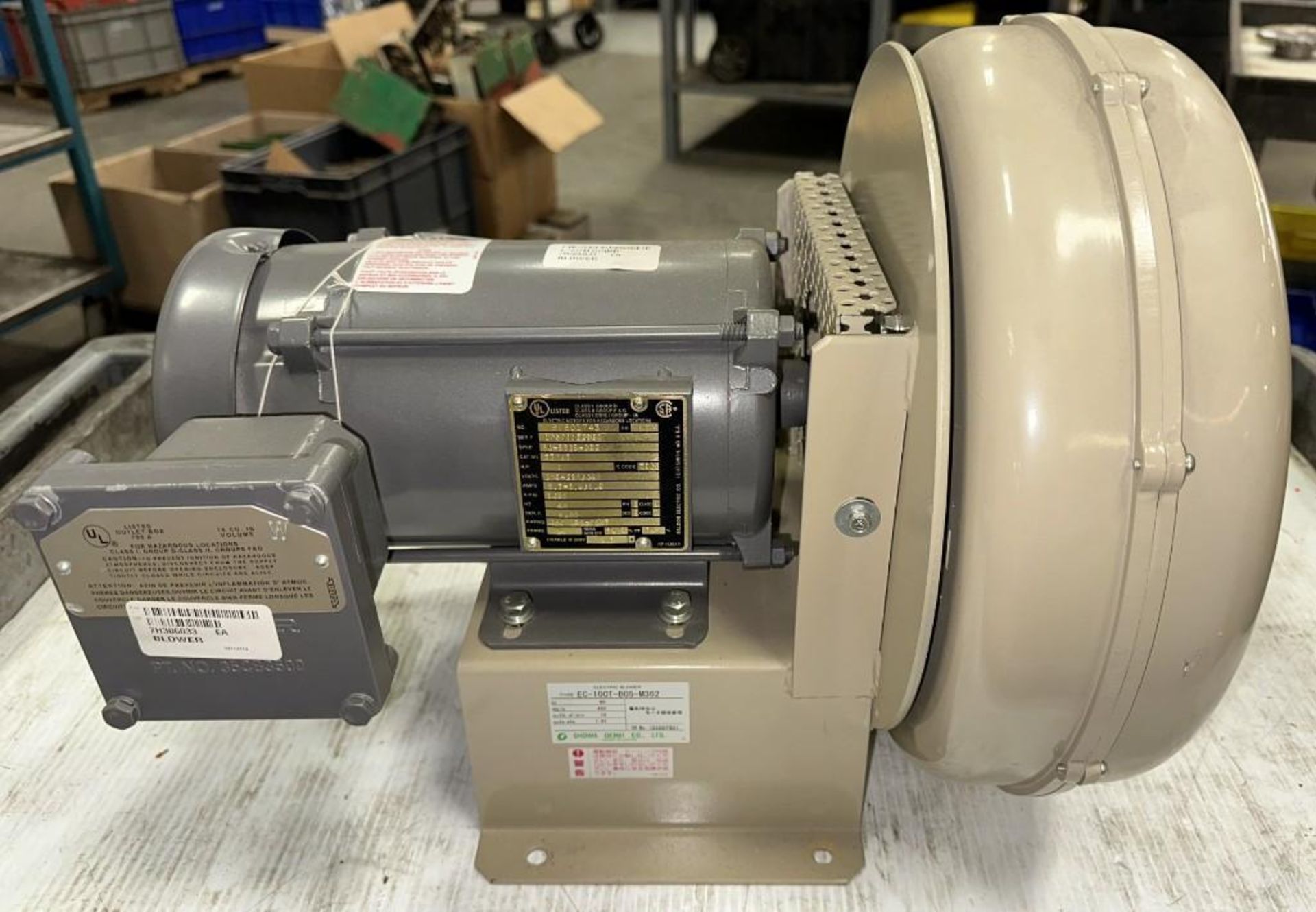 Showa Denki #EC-100T-B05-M362 Electric Blower w/#BV801743 Motor - Image 2 of 7