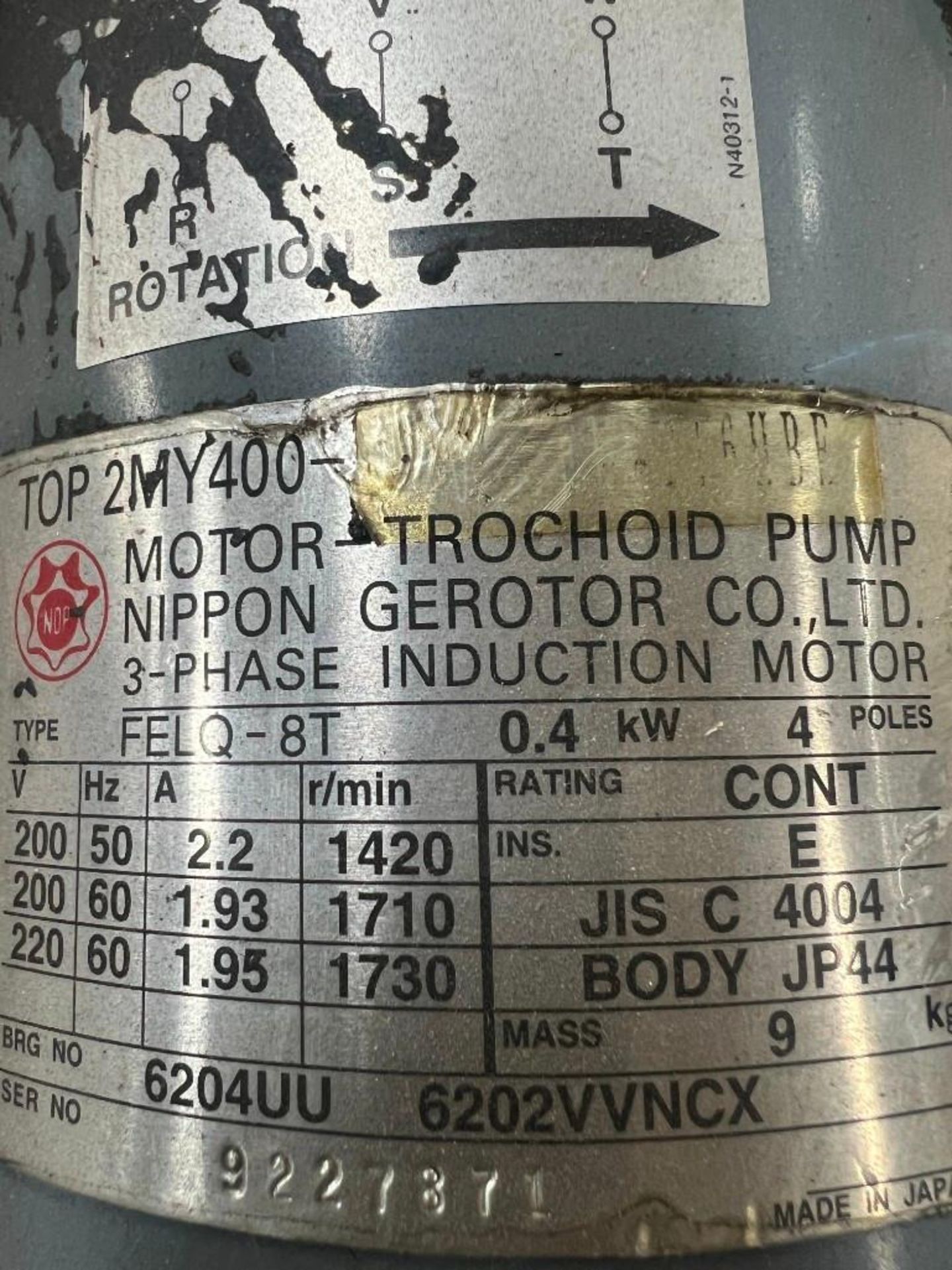 Nippon Gerotor #TOP 2MY400 Pump - TOP-220HBM+216HB - Image 2 of 3