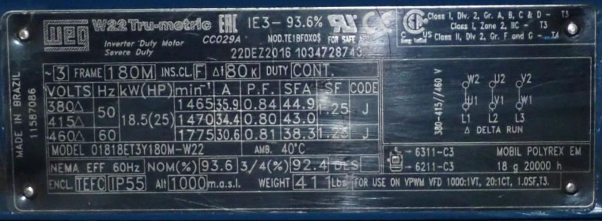 25 HP WEG Motor - Image 4 of 5