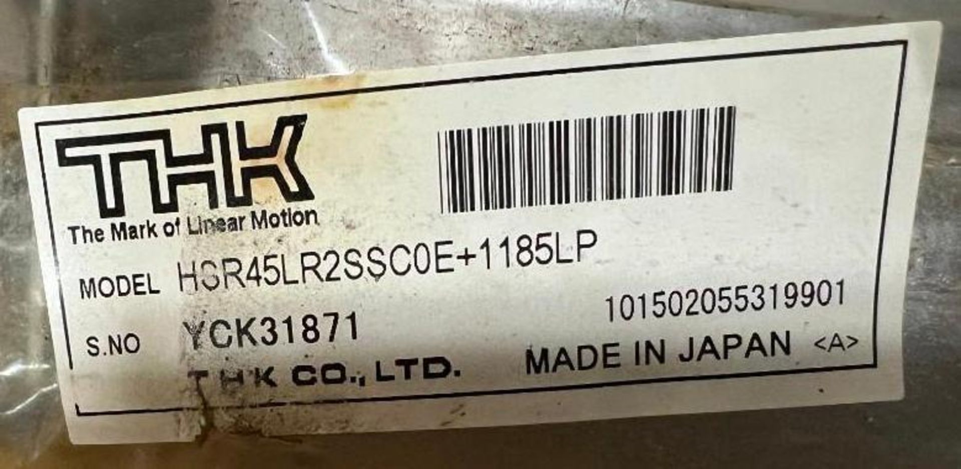 Lot of (2) THK CO. #HSR45LR2SSC0E+1185LP Linear Motion Rails - Image 3 of 5