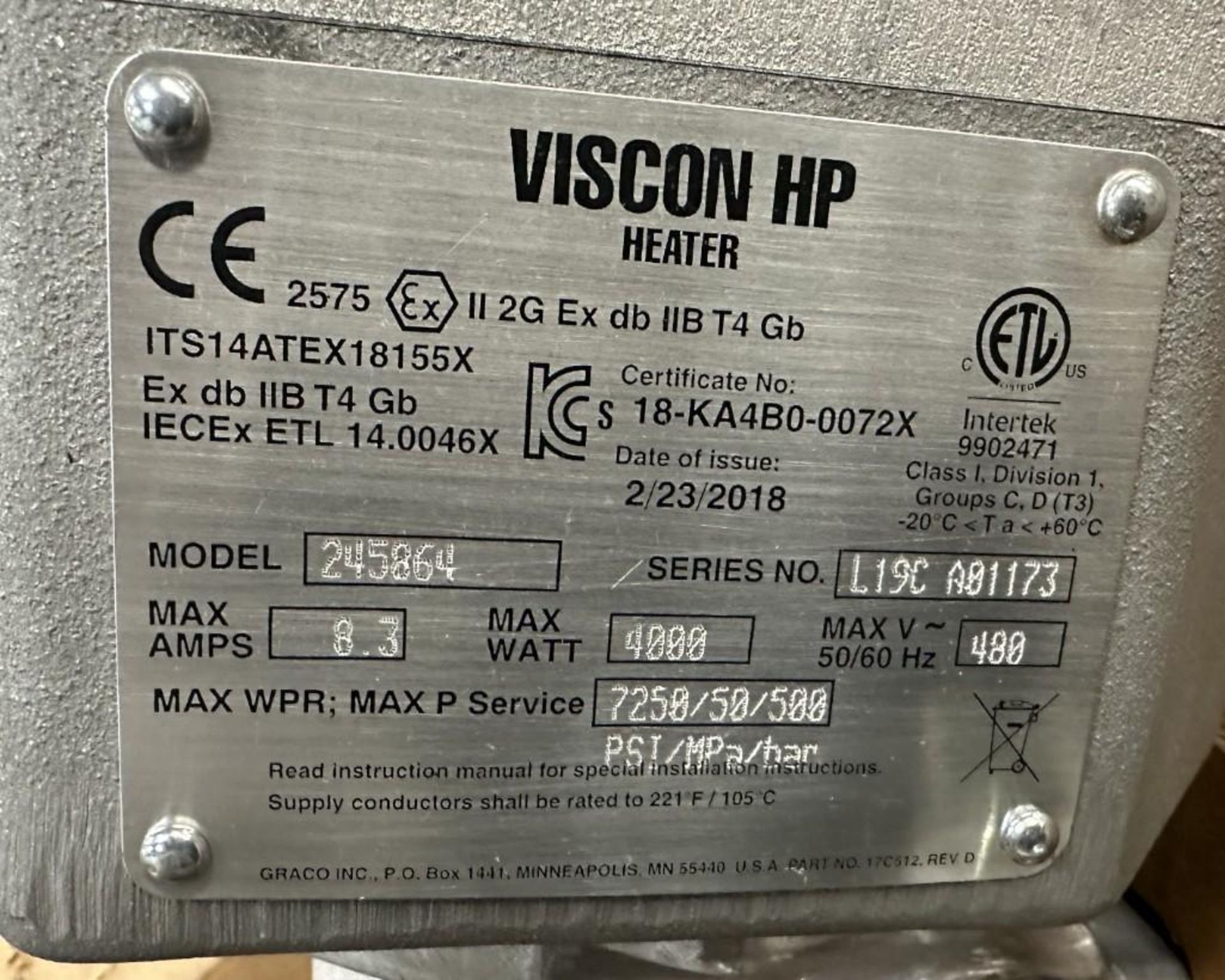 Viscon HP #245864 Heater - Image 4 of 4