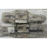 Lot of (2) IKO #T1HS2 Linear Roller Bearing Blocks & Rail