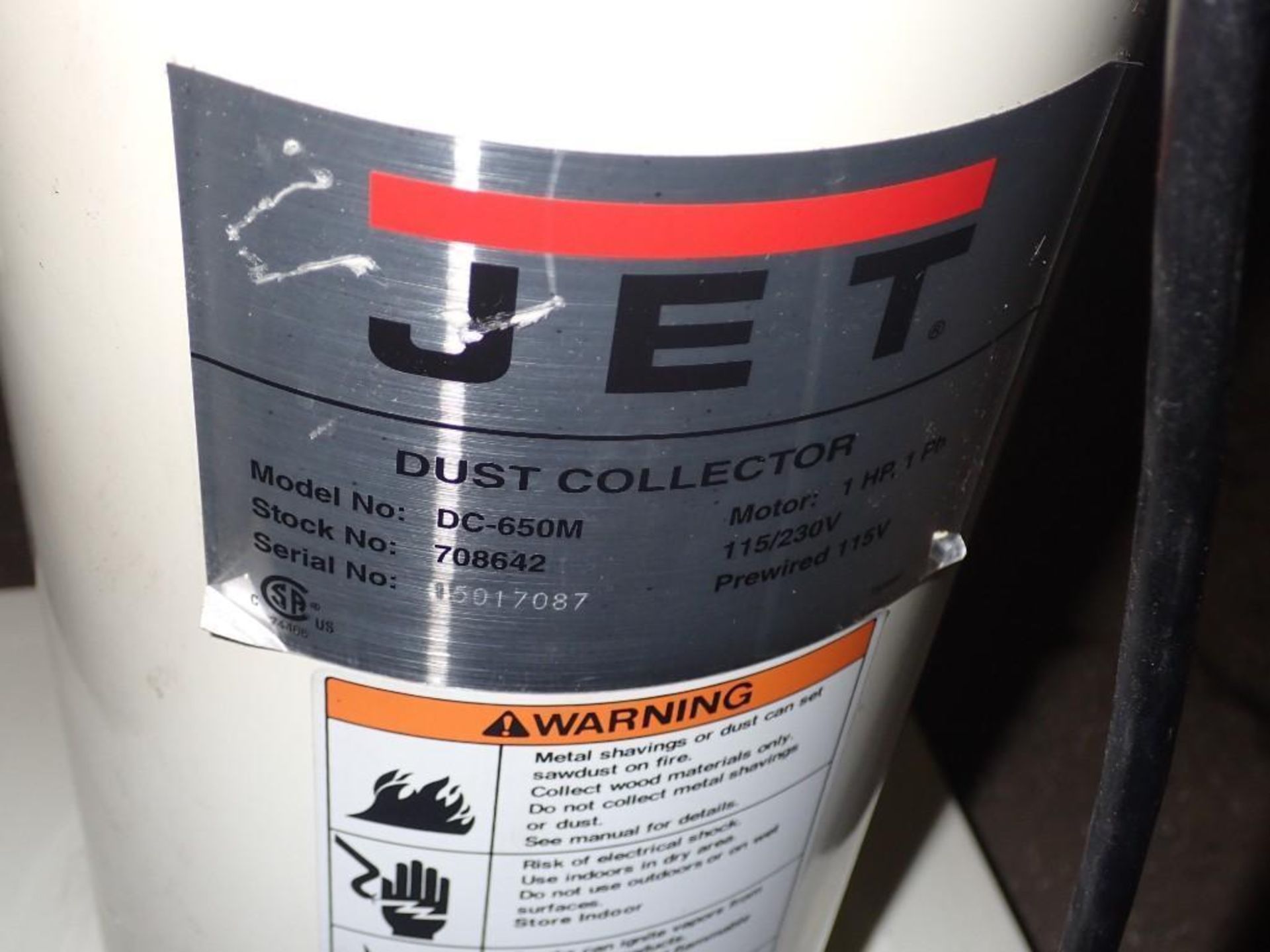Lot of (2) Jet #DC-650M Dust Collectors - Image 3 of 4
