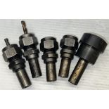 Lot of (5) Misc. Collet Chuck Tool Holders
