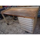 Lista Wood Top Work Bench w/ Tool Cabinet
