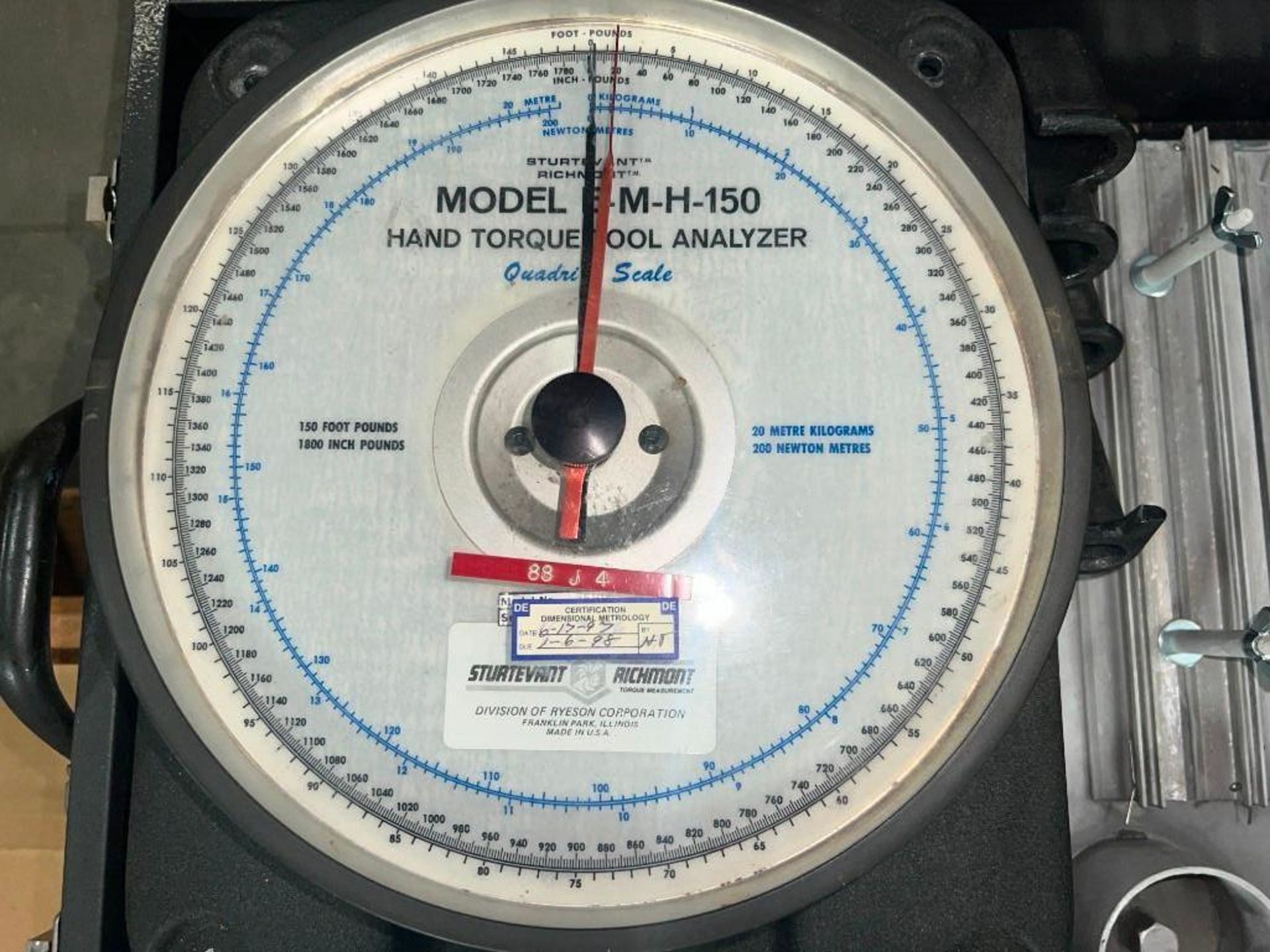 Sturtevant Richmont Torq-Tester System 3 - MODEL: E-M-H-150 Tool Analyzer - Image 3 of 3