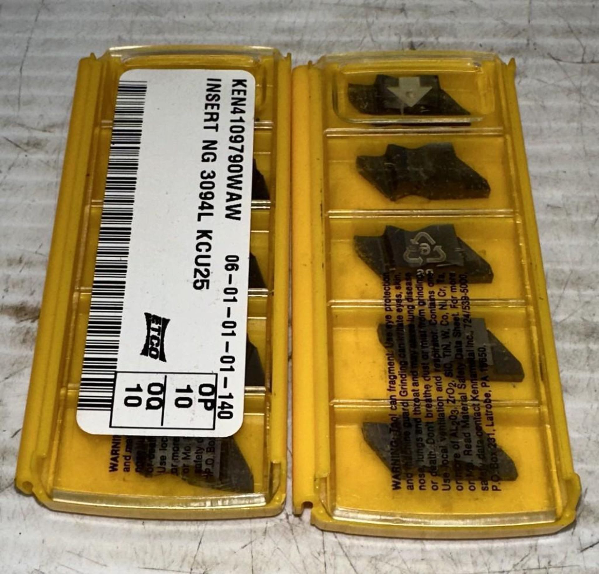 Lot of Kennametal #NG3094L Carbide Inserts - Image 2 of 3