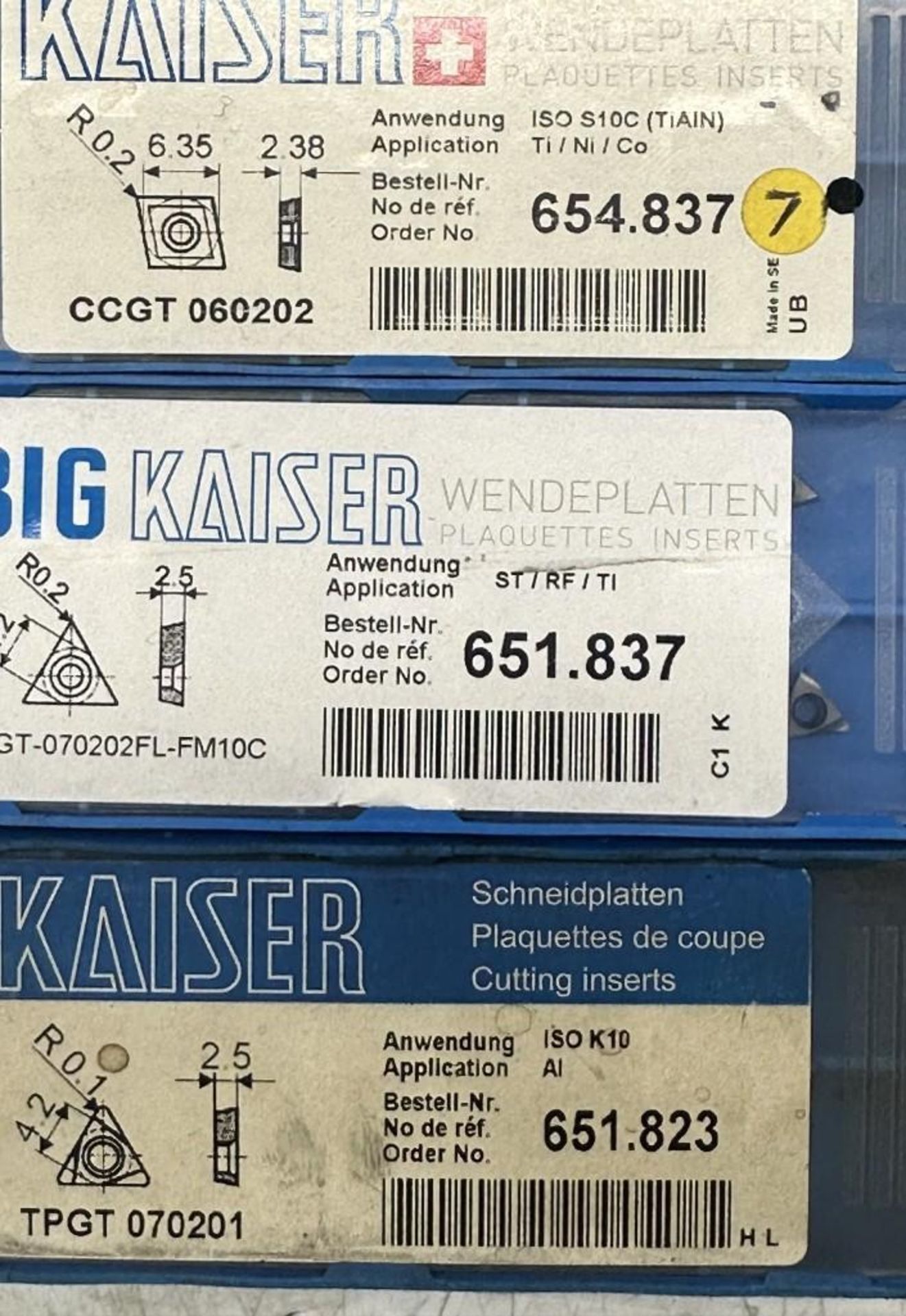Lot of Misc. Big Kaiser Carbide Inserts - Image 4 of 4